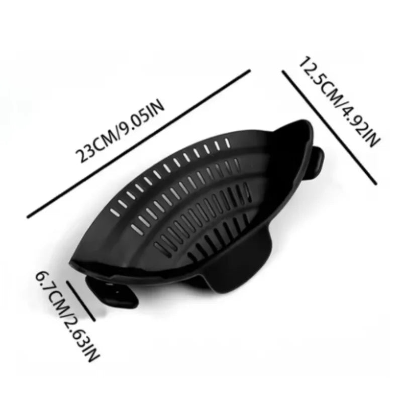 Snap-On Pasta Strainer – Clip for Pots, Pans & Bowls