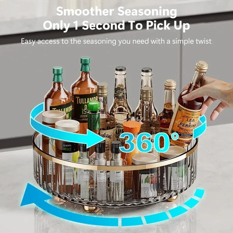 Rotating Spice Rack Organizer for Cabinet & Pantry – Turntable Design