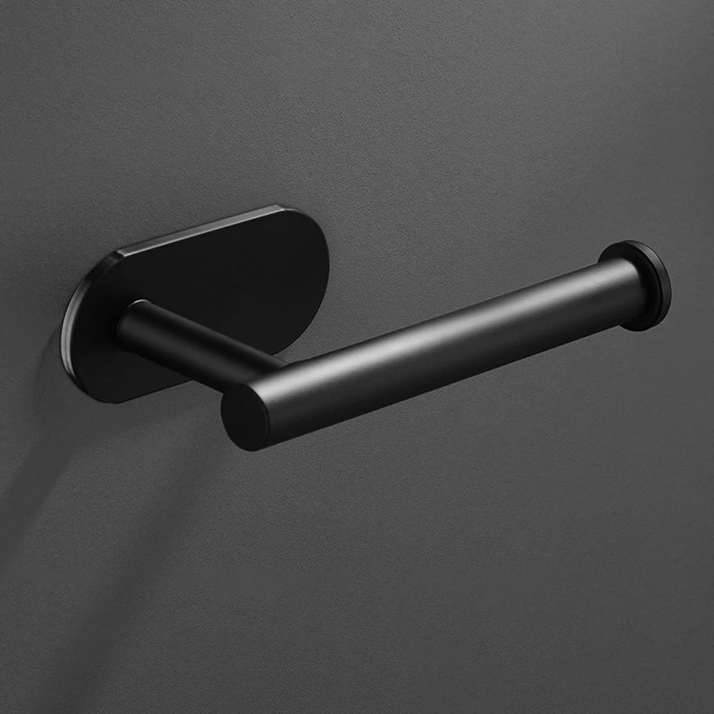 1PC Stainless Steel Roll Paper Holder Kitchen Plastic Wrap Wall Mount No Punch Hat Hanger Toilet Paper Holder Storage Hook