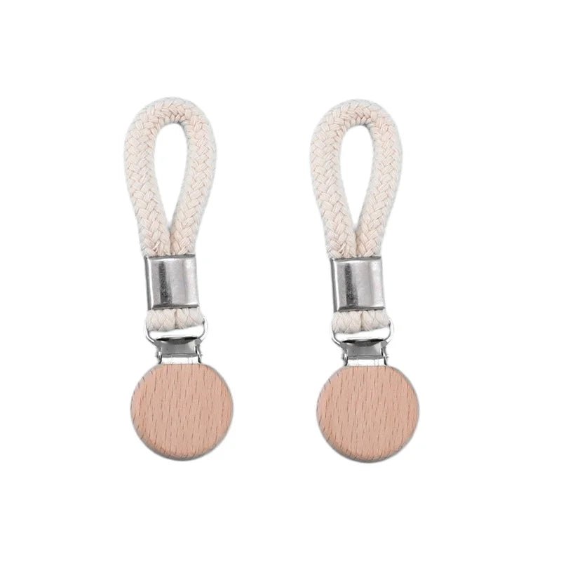 2pcs Braided Clothes Hanger Clips for Kitchen & Bath