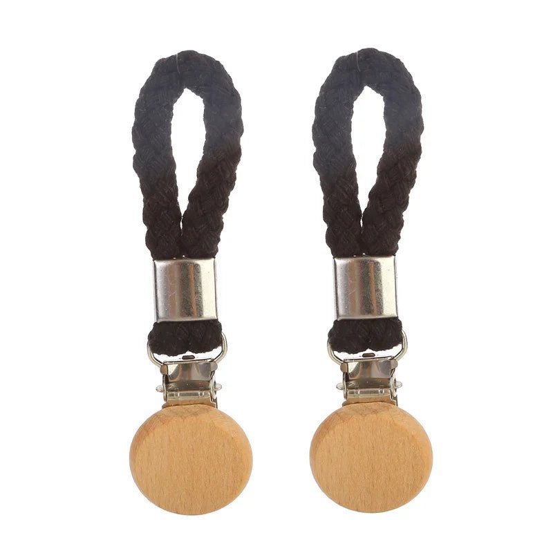 2pcs Braided Clothes Hanger Clips for Kitchen & Bath