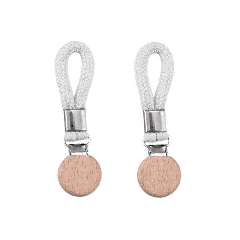 2pcs Braided Clothes Hanger Clips for Kitchen & Bath