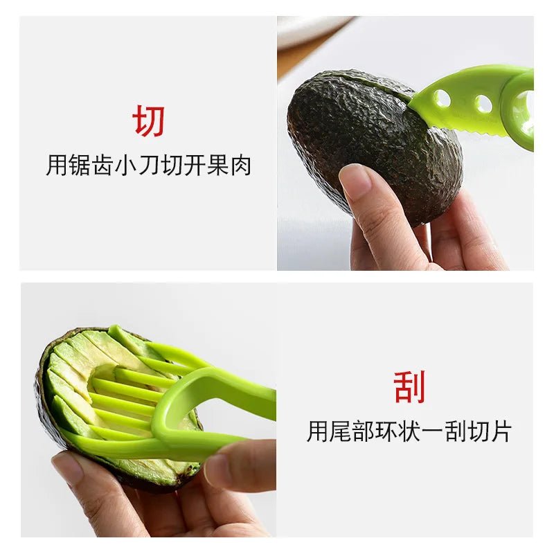 Avocado Slicer Shea Corer Butter Fruit Peeler Cutter Pulp Separator 3 In 1 Plastic Knife Kitchen Vegetable Tools