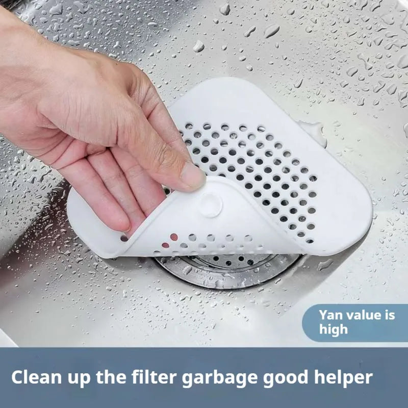 Sewer with Suction Cup, Floor Drain Mat, Kitchen, Bathroom, Anti Clogging Hair Filter