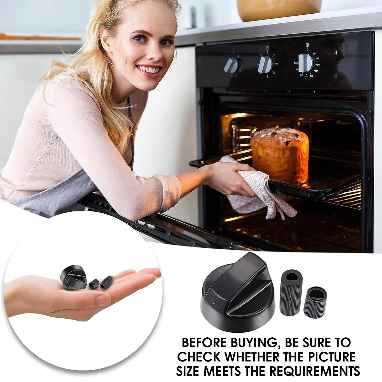 Stove Knob Covers 4 Pack – Gas Stove Replacement Knobs