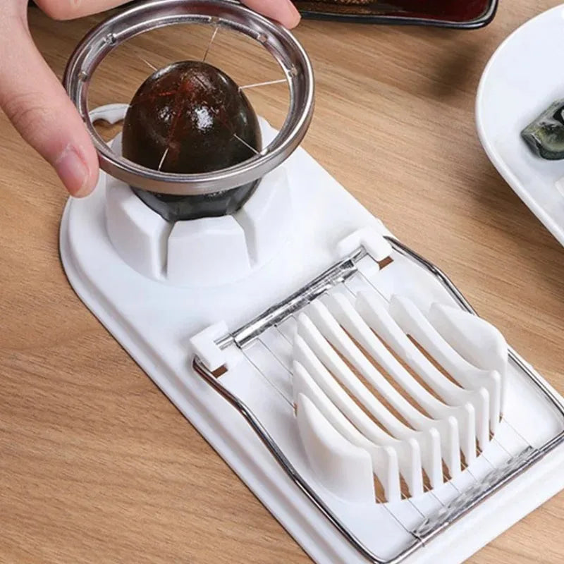 Multifunctional Egg Cutter Stainless Steel Egg Slicer Sectioner Cutter Mold Flower-Shape Luncheon Meat Cutter Kitchen Gadgets