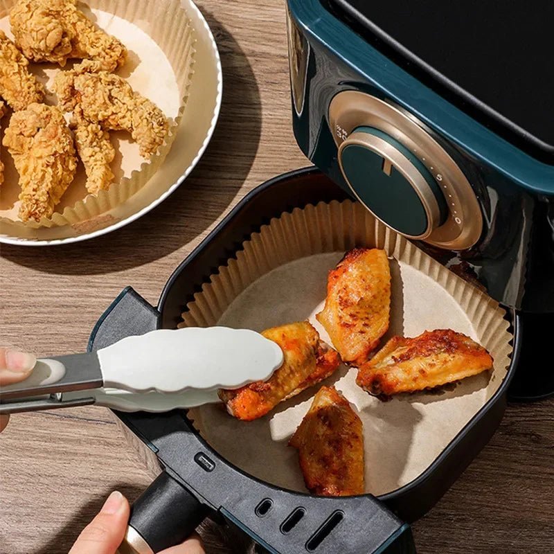 50/100/200pcs Disposable Air Fryer Paper Round/Square Special Paper Food Silicon Oil Paper Air Fryer Liners Baking Paper - Youlander