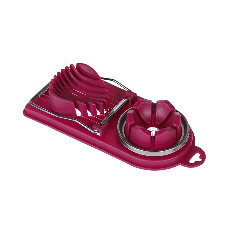 Multifunctional Egg Cutter Stainless Steel Egg Slicer Sectioner Cutter Mold Flower-Shape Luncheon Meat Cutter Kitchen Gadgets