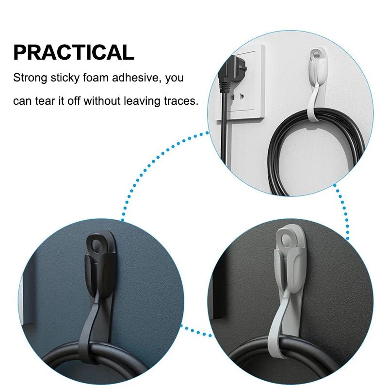5Pcs Silicone Cord Winder Plug Storage Holder For Kitchen Appliances Wire Organizer Data Line Cable Management