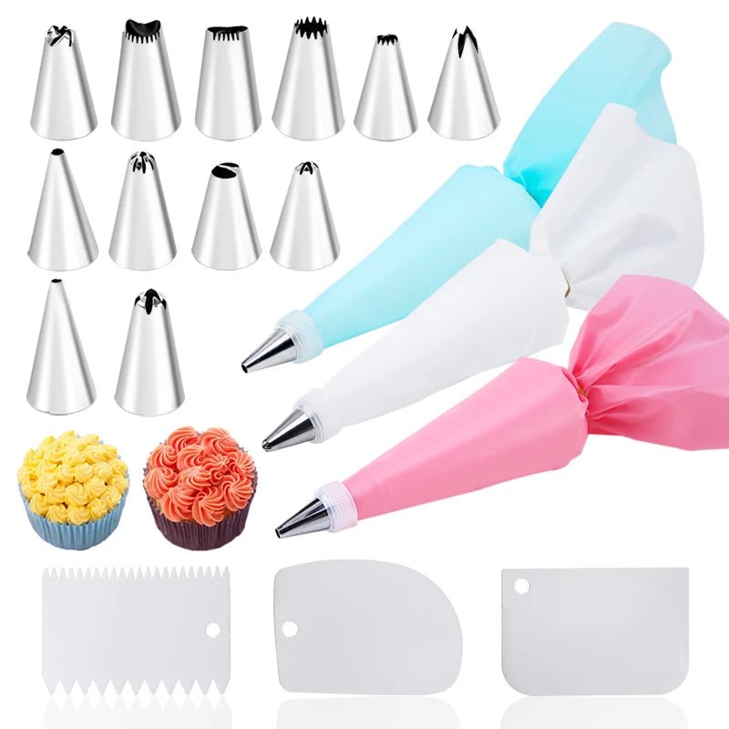Stainless Steel Cake Frosting Tools – 6-24 Pcs Decorating Set