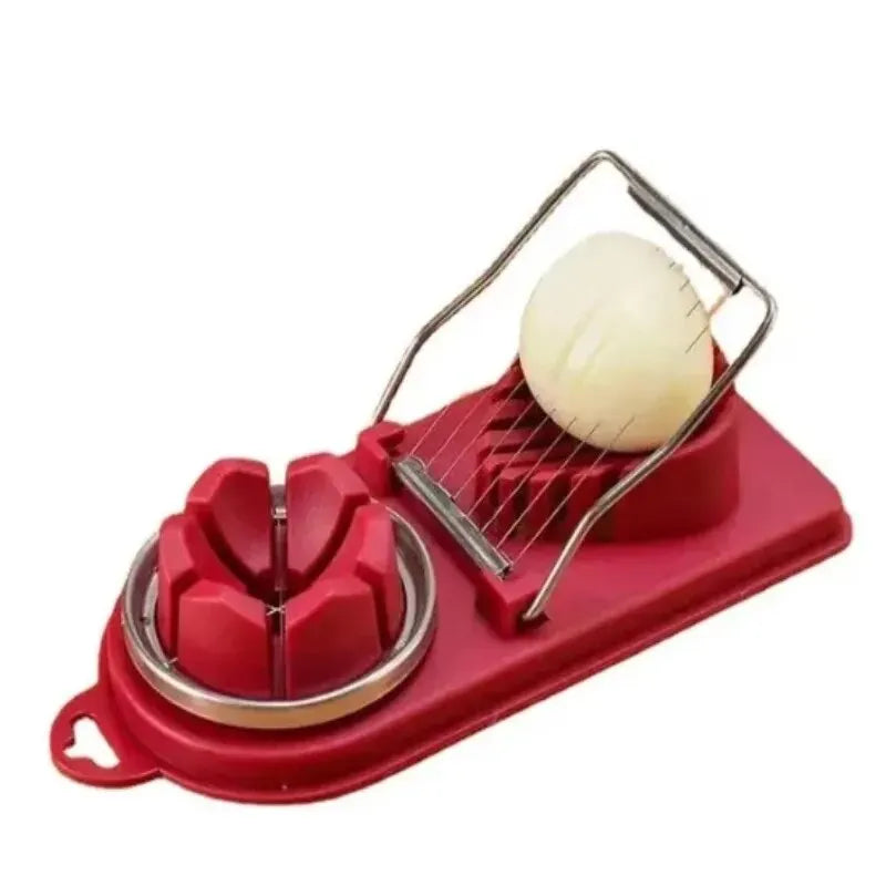Multifunctional Egg Cutter Stainless Steel Egg Slicer Sectioner Cutter Mold Flower-Shape Luncheon Meat Cutter Kitchen Gadgets