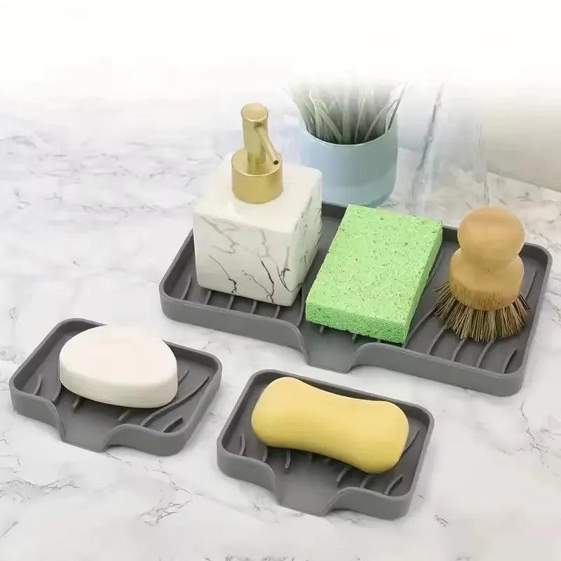 Silicone Sink Mat – Faucet Splash Guard & Tray
