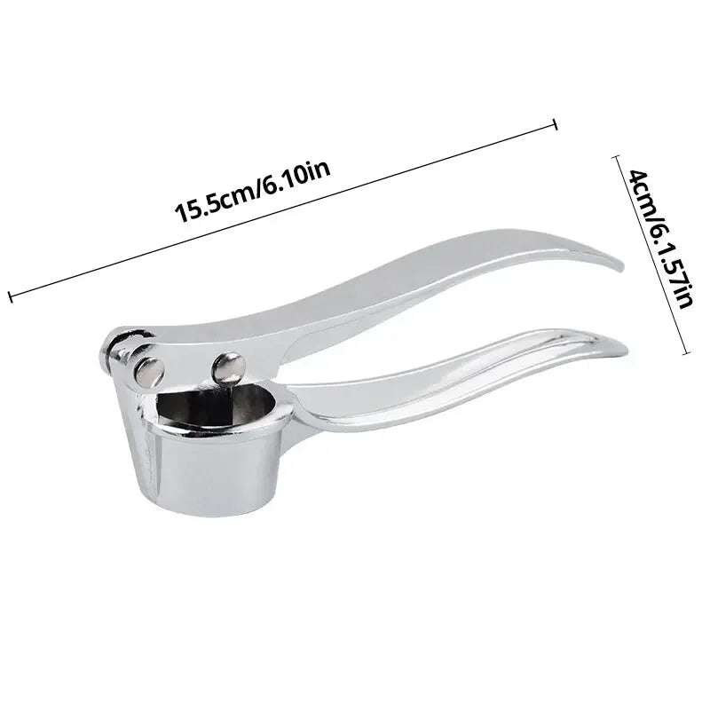 Silvery Stainless Steel Garlic Masher Kitchen Vegetable Cooking Extruder Manual Ginger Grinder And Tool Kitchen Accessories