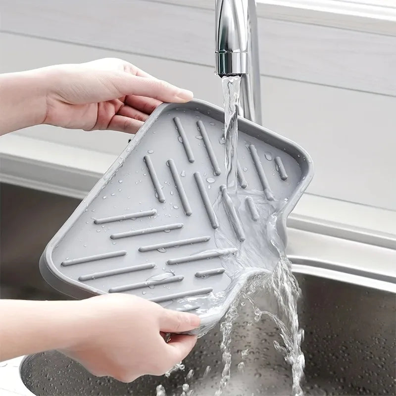 Sink Tray with Drainage Soap Box Japanese Style Bathroom Bathroom Kitchen Drain Pad Storage Tray Creative Soap Box