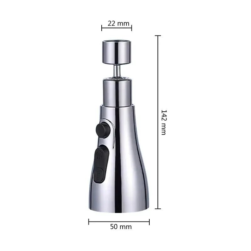 Brass Kitchen Faucet | 3-in-1 Flexible Sink Mixer with Sprayer