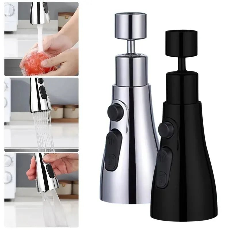 Brass Kitchen Faucet | 3-in-1 Flexible Sink Mixer with Sprayer