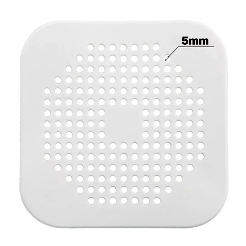 Kitchen & Bath Drain Mat Hair Catcher with Suction Cup
