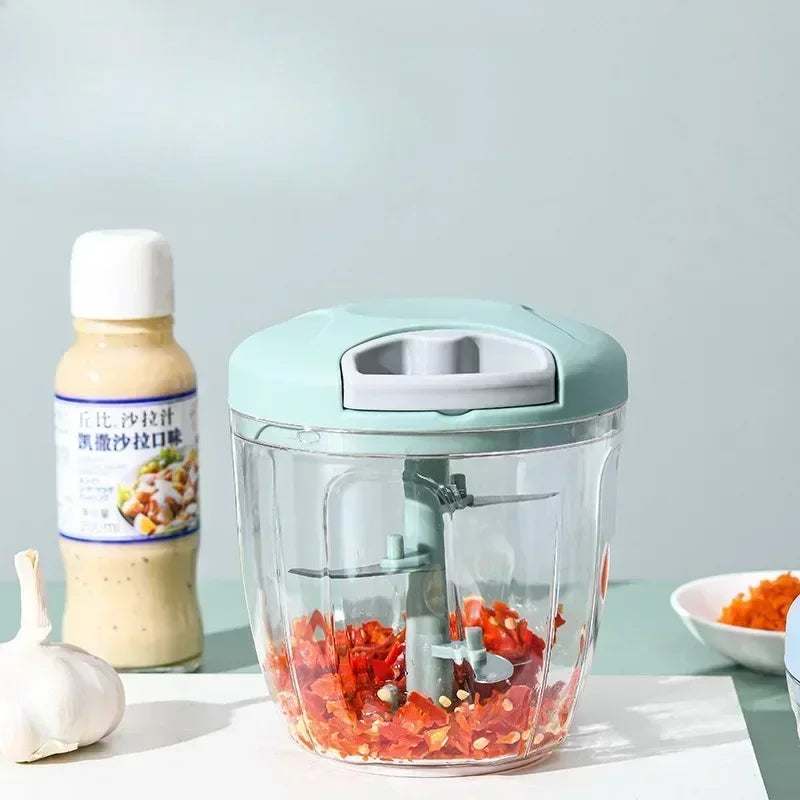 Crusher Vegetable Onion Cutter Kitchen Cooking Accessories 500/900ML Manual Meat Mincer Garlic Chopper Rotate GarlicPress