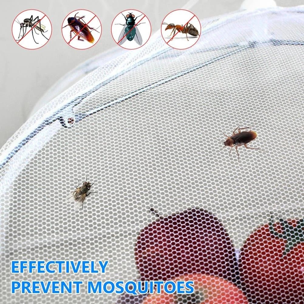 Foldable Mesh Food Covers for Kitchen and Picnic Use
