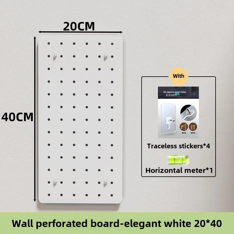 Hole Board DIY Metal Plate Living Room Kitchen Desk Office Desk Partition Hook No Drilling Home Storage Shelf Organization