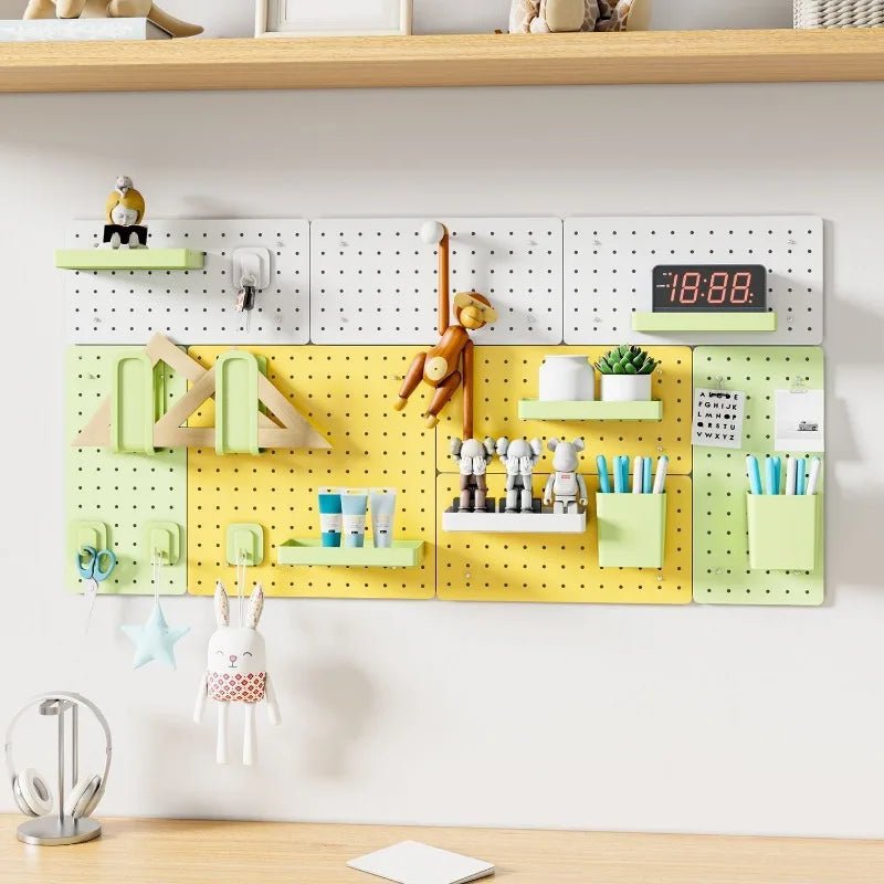 Hole Board DIY Metal Plate Living Room Kitchen Desk Office Desk Partition Hook No Drilling Home Storage Shelf Organization