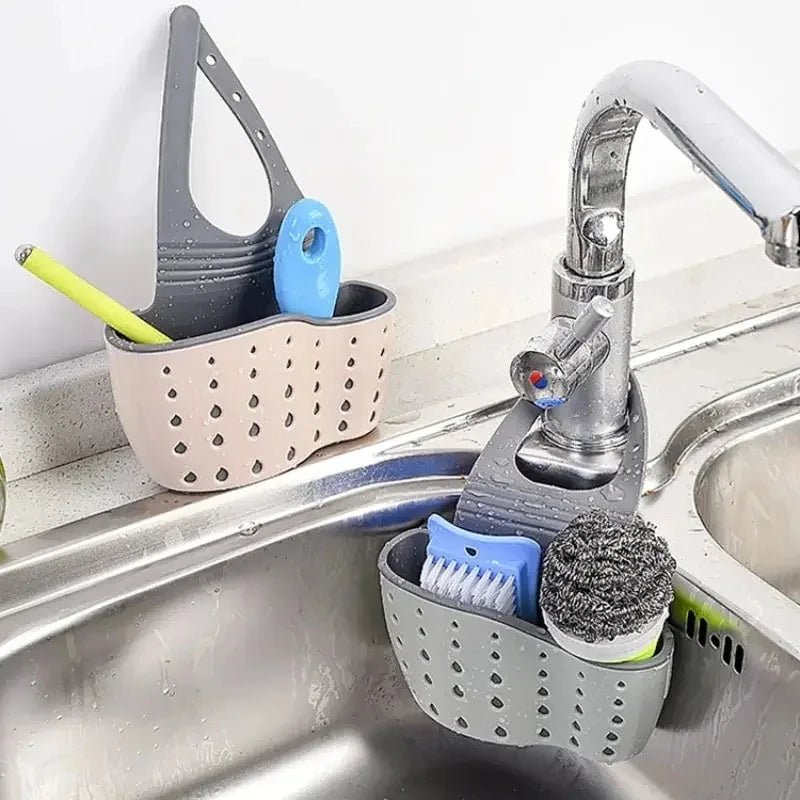 Kitchen Accessories Home Storage Drain Basket Kitchen Sink Holder Adjustable Soap Sponge Shlf Hanging Drain Basket Bag 1PCS - Youlander