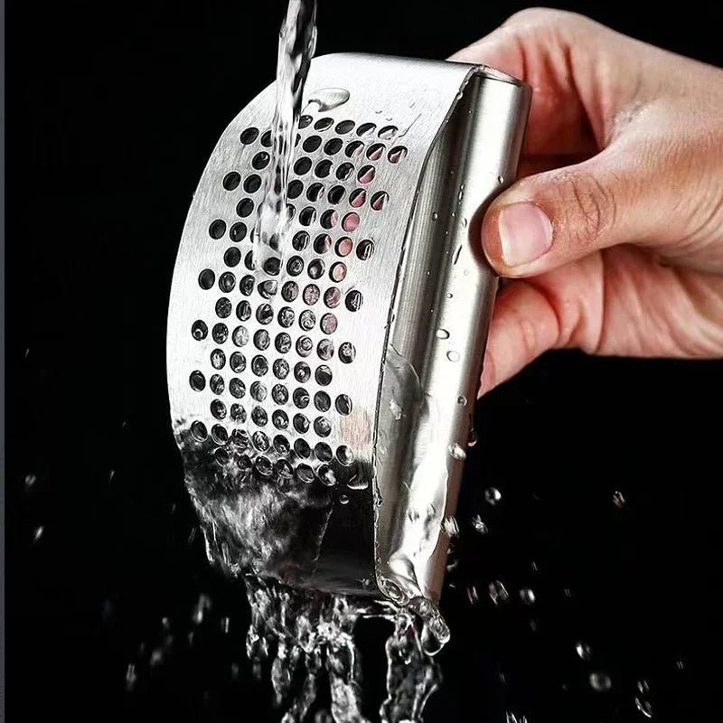 Multi-function Manual Garlic Press Stainless Steel Garlic Presse Curved Garlic Grinding Slicer Chopper Home Cooking Gadgets Tool