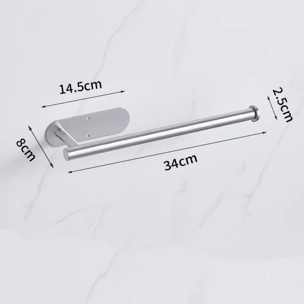 No Punching Toilet Paper Holder Self Adhesive Toilet Roll Paper Holders Bathroom Kitchen Paper Roll Holder Bath Towel Holder