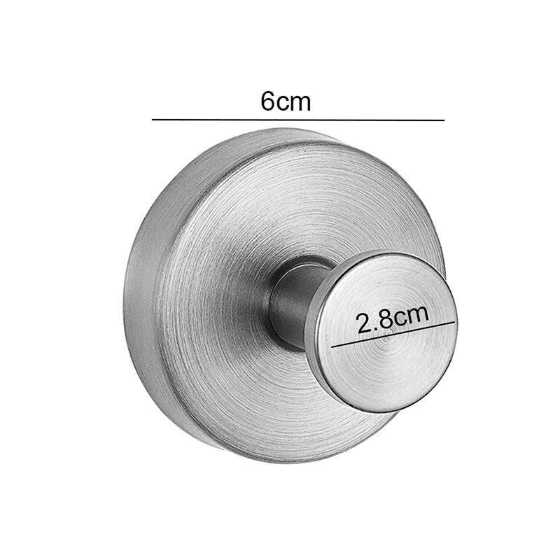 Stainless Steel Suction Cup Hook Waterproof Wall Mounted Hooks Punch-free Kitchen Bathroom Wall Hanger For Towel Clothes