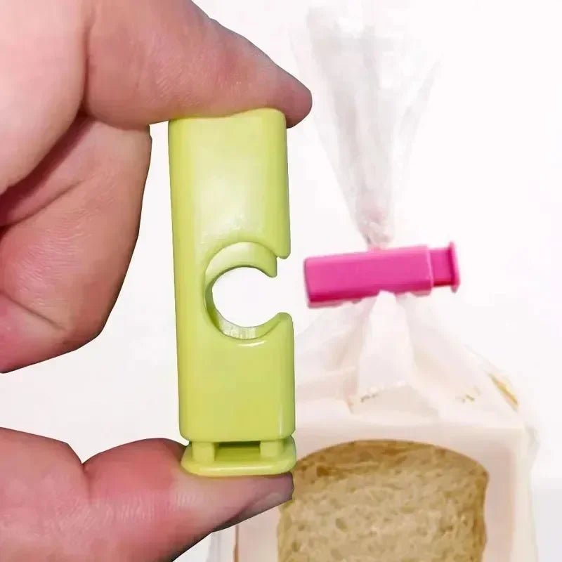 12 PCS Squeeze Bread Bag Clips Reusable Fresh Food Seal Plastic Clip Snack Bag Seal Spring Clip Home Kitchen Storage - Youlander