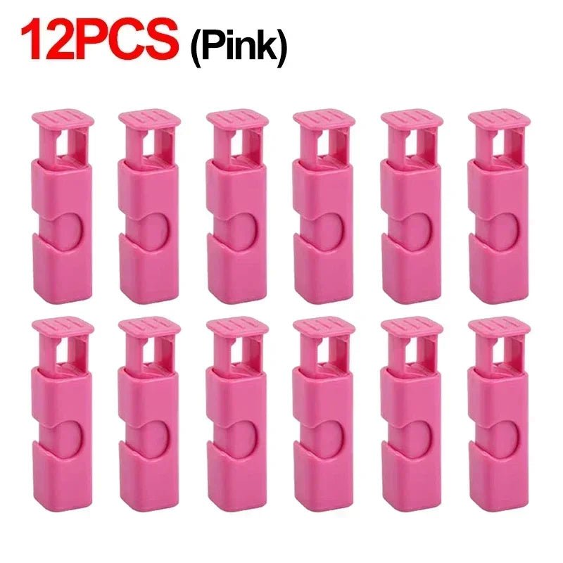 12 PCS Squeeze Bread Bag Clips Reusable Fresh Food Seal Plastic Clip Snack Bag Seal Spring Clip Home Kitchen Storage - Youlander