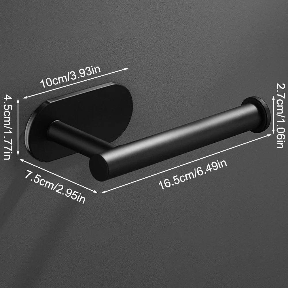 1PC Stainless Steel Roll Paper Holder Kitchen Plastic Wrap Wall Mount No Punch Hat Hanger Toilet Paper Holder Storage Hook - Youlander