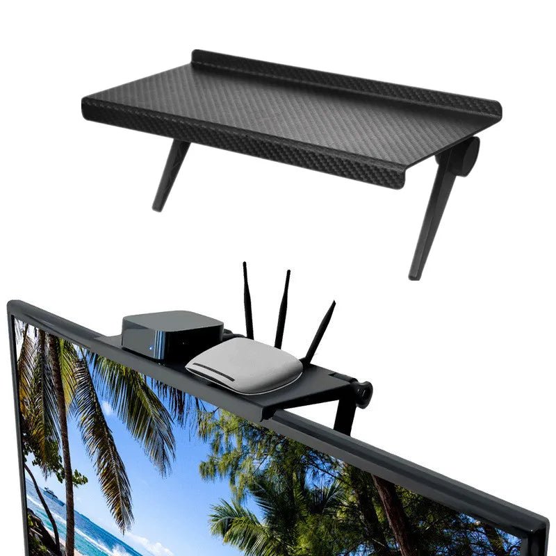 Home Organizer Adjustable TV Screen Top Shelf Rack Computer Monitor Desktop Display Stand TV Rack Router Storage Rack Holder - Youlander