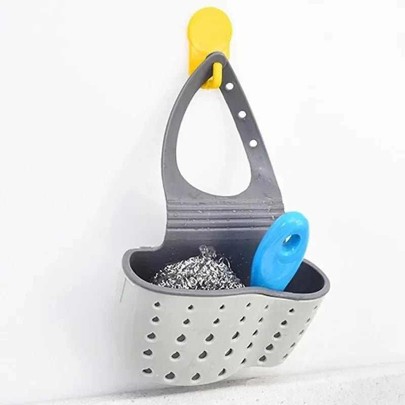 Kitchen Accessories Home Storage Drain Basket Kitchen Sink Holder Adjustable Soap Sponge Shlf Hanging Drain Basket Bag 1PCS - Youlander