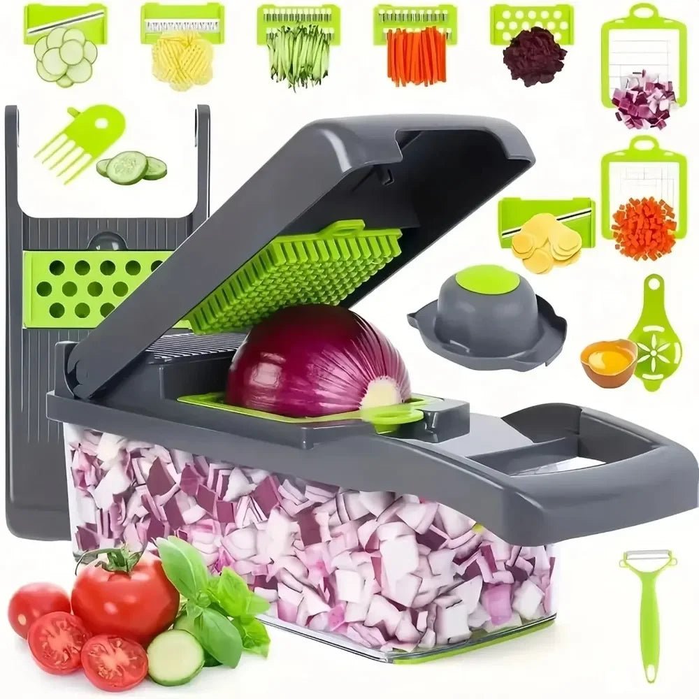Multifunctional Vegetable Chopper Handle Food Grate Food Chopper Vegetable Slicer Dicer Cut 14/16 in 1 Kitchen Items Cocina - Youlander